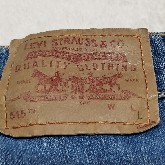 VINTAGE Y2K Levi's 515 Low Rise Stretch Stone Wash Bootcut Jeans 12 Long - Picture 12 of 12